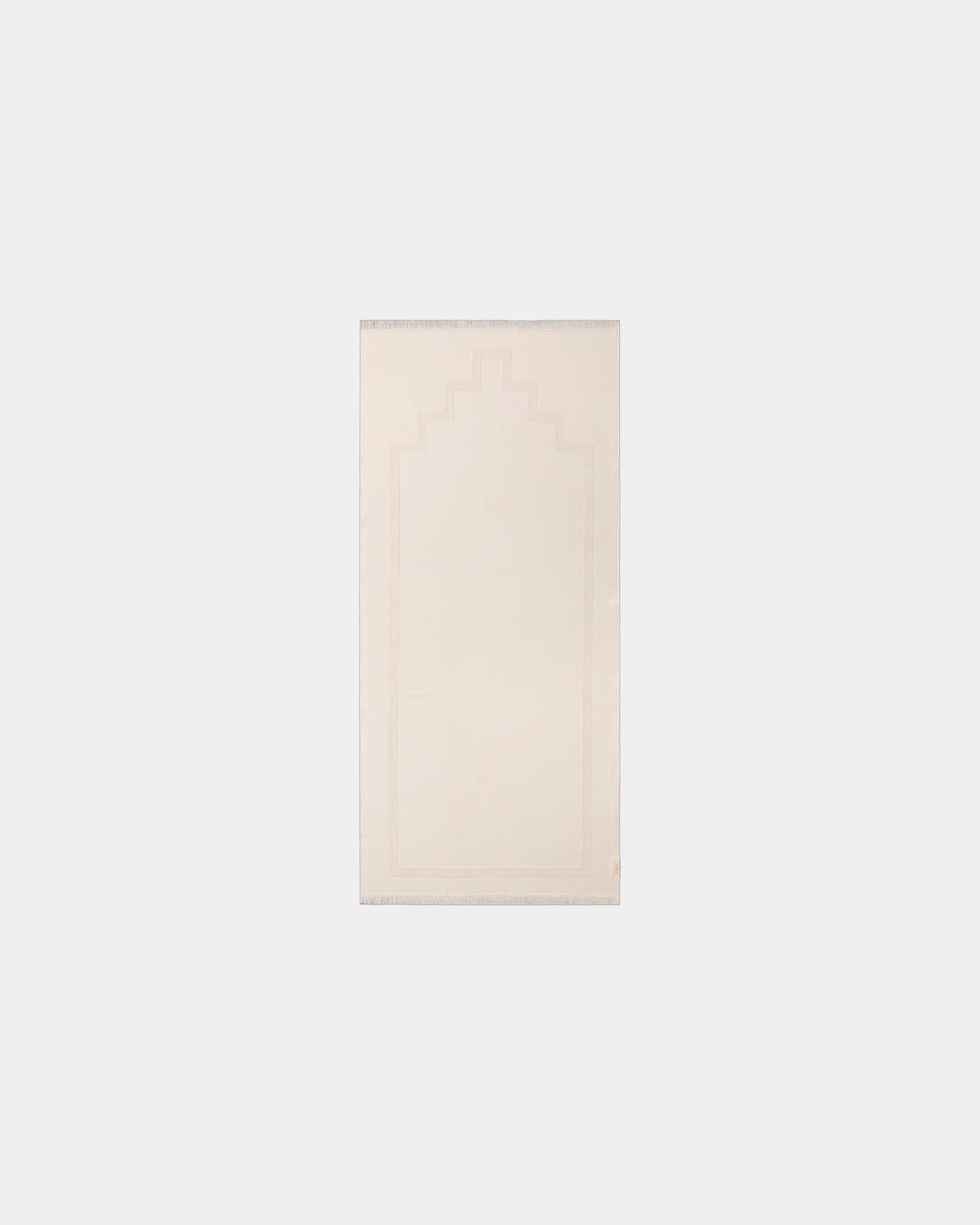 Fouta de plage bi-matière 90x200 La Serviette Paris à personnaliser - Crème Perlée
